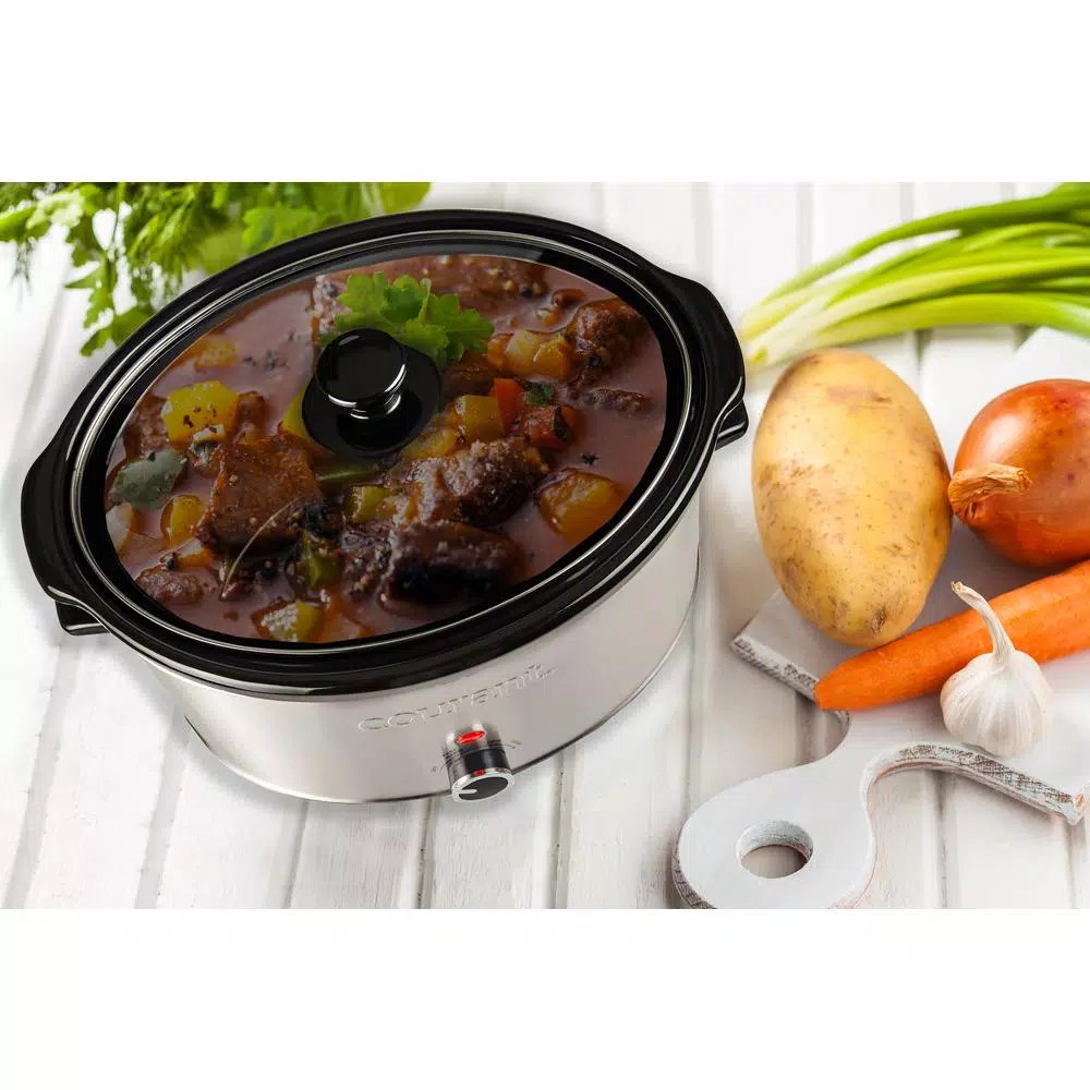 Courant 3.5 Qt. Stainless Steel Slow Cooker with Temperature Settings