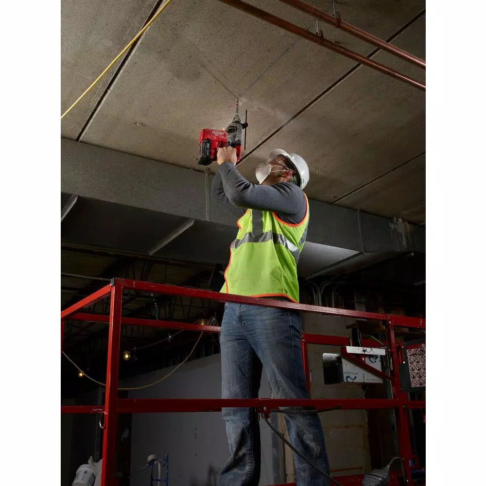 Milwaukee M18 FUEL 1 in. SDS-Plus Rotary Hammer with HAMMERVAC Dust Extractor Kit, (2) 5.0 Ah Batteries