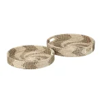 Home Decorators Collection Seagrass Wicker Round Decorative Trays, Set of 2 thumbnail 6