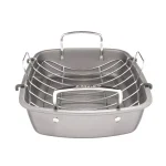 Circulon 17 x 13 in. Nonstick Steel Roasting Pan with U-Shaped Rack thumbnail 2