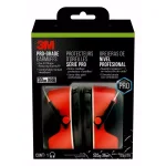 3M Pro-Grade Earmuffs, High NRR 30dB Hearing Protection, Red and Black thumbnail 1
