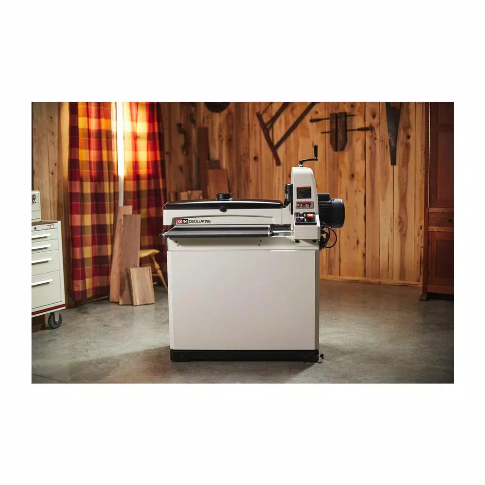 Jet JWDS-2244OSC 22 in./44 in. Oscillating Drum Sander with Closed Stand, 115V