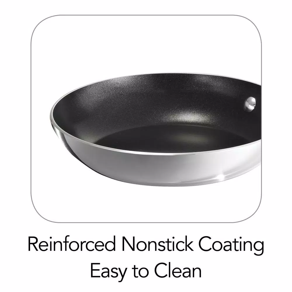 Tramontina Style Polished 8 in. Aluminum Nonstick Frying Pan, Mirror-Polished