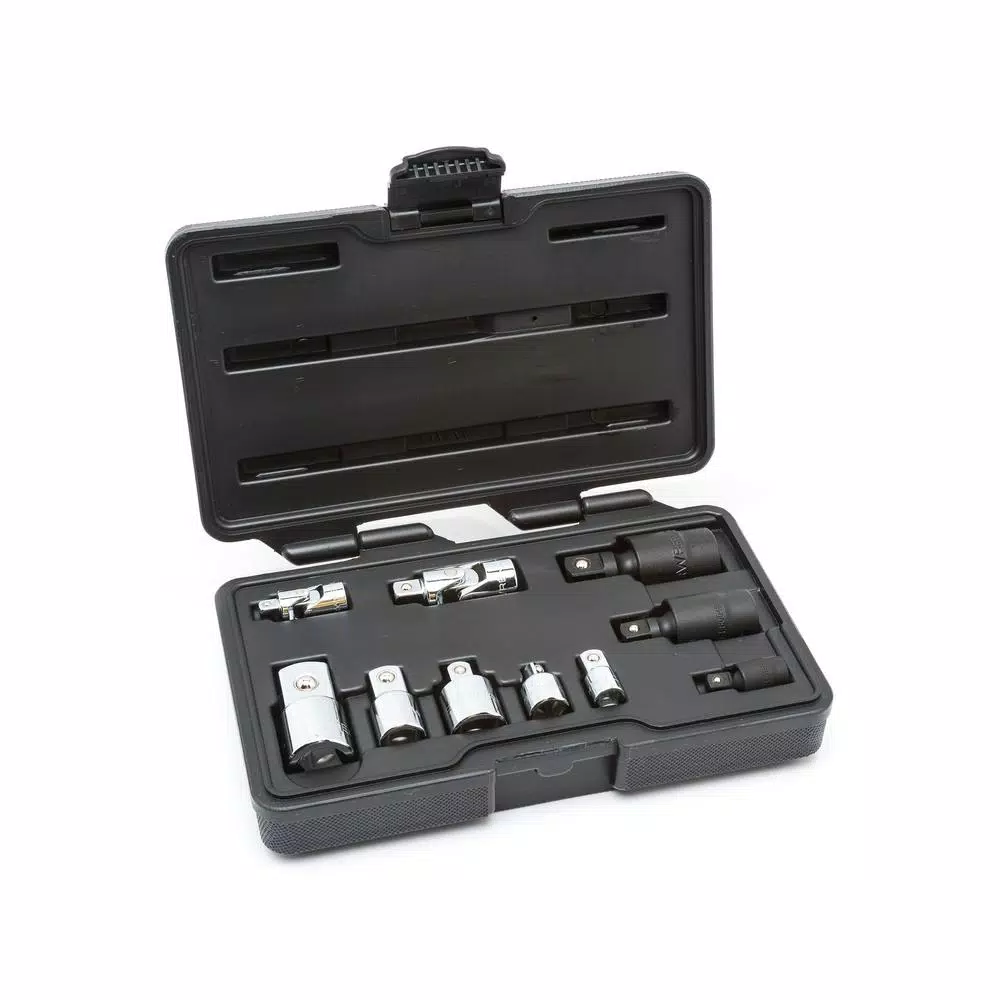 GearWrench 10-Piece Universal Joint and Adapter Set, 1/4 in., 3/8 in., and 1/2 in. Drive