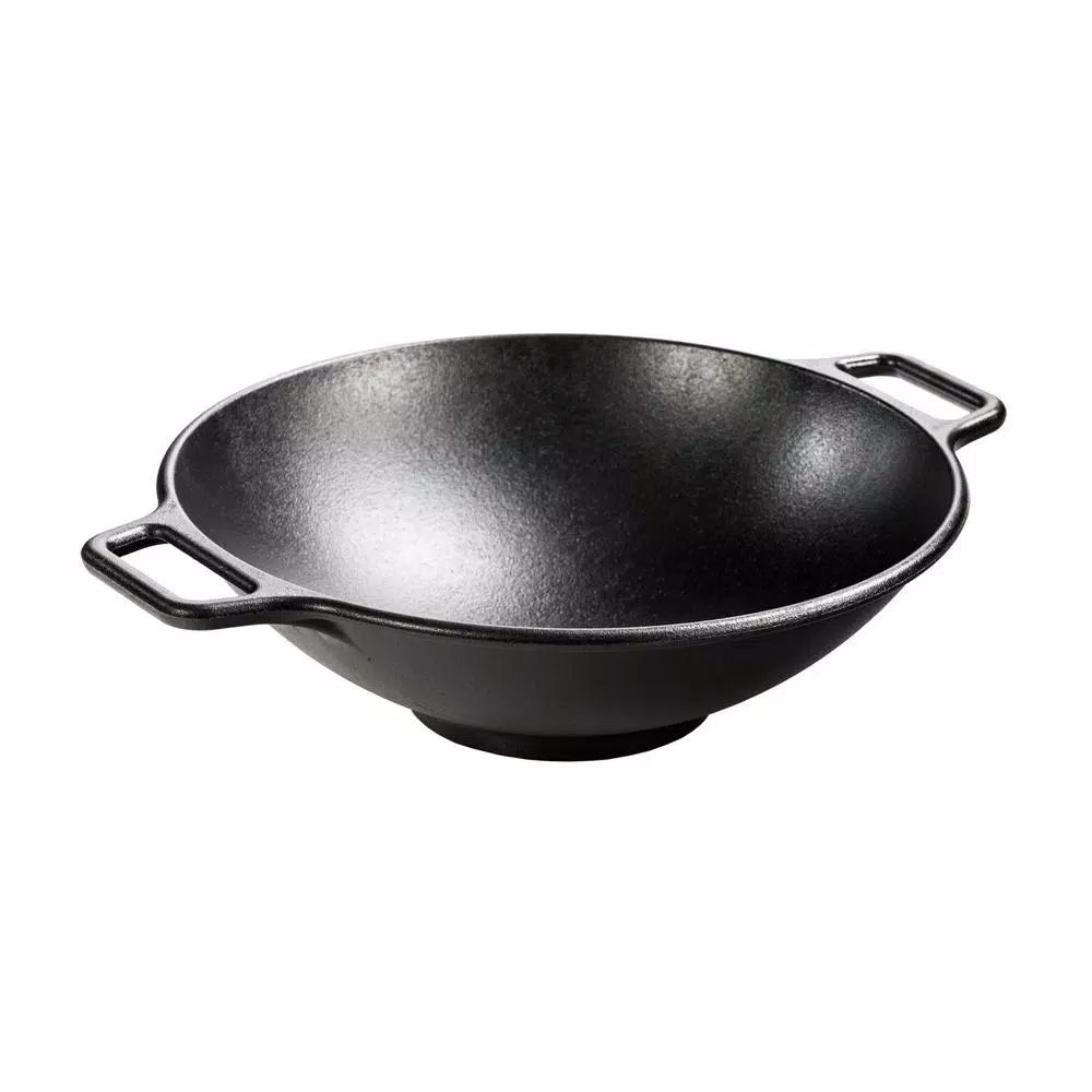 Lodge 14 in. Cast Iron Wok with Dual Loop Handles