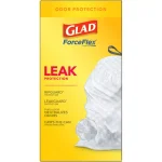 Glad ForceFlex 13 Gallon Tall Kitchen Trash Bags with Clorox Antimicrobial Protection, Clean Citrus, 40-Count thumbnail 4
