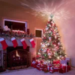 LightShow 18.50 in. Lighted Kaleidoscope Projection Tree Topper, Silver thumbnail 6