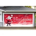 My Door Decor Santa's Merry Christmas Garage Door Decor Mural - 7 ft. x 16 ft. Vinyl Holiday Decoration thumbnail 2