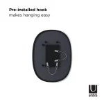 Umbra Hub 24 x 18 in. Oval Modern Framed Wall Mirror - Black thumbnail 7