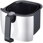 Ovente 3.2 Qt. White Air Fryer with Grill Pan and Non-Stick Basket, 1400W, 6 Presets thumbnail 2