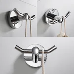 KRAUS Elie Double Robe and Towel Hook, Solid Brass, Chrome thumbnail 3