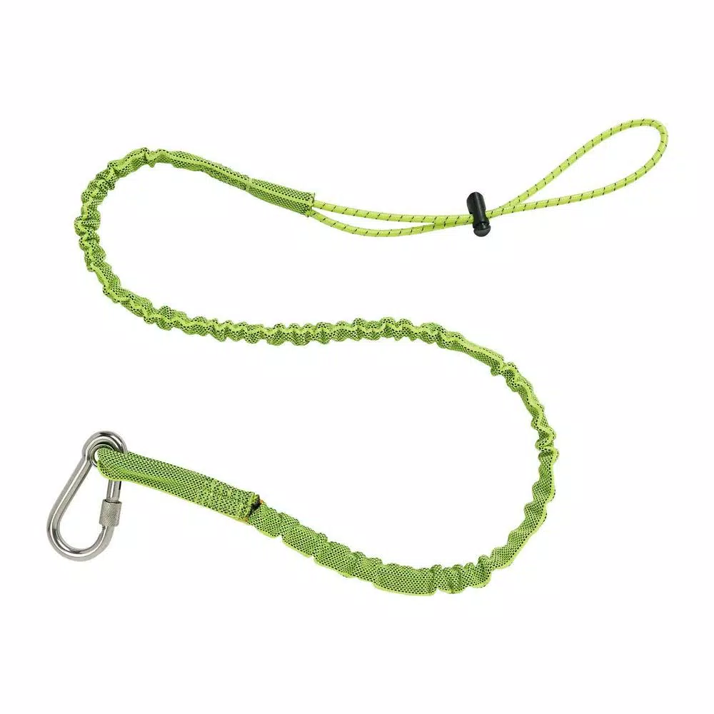 Ergodyne Squids 3101 Tool Lanyard with Stainless Steel Carabiner, Lime, 15 lb. Capacity