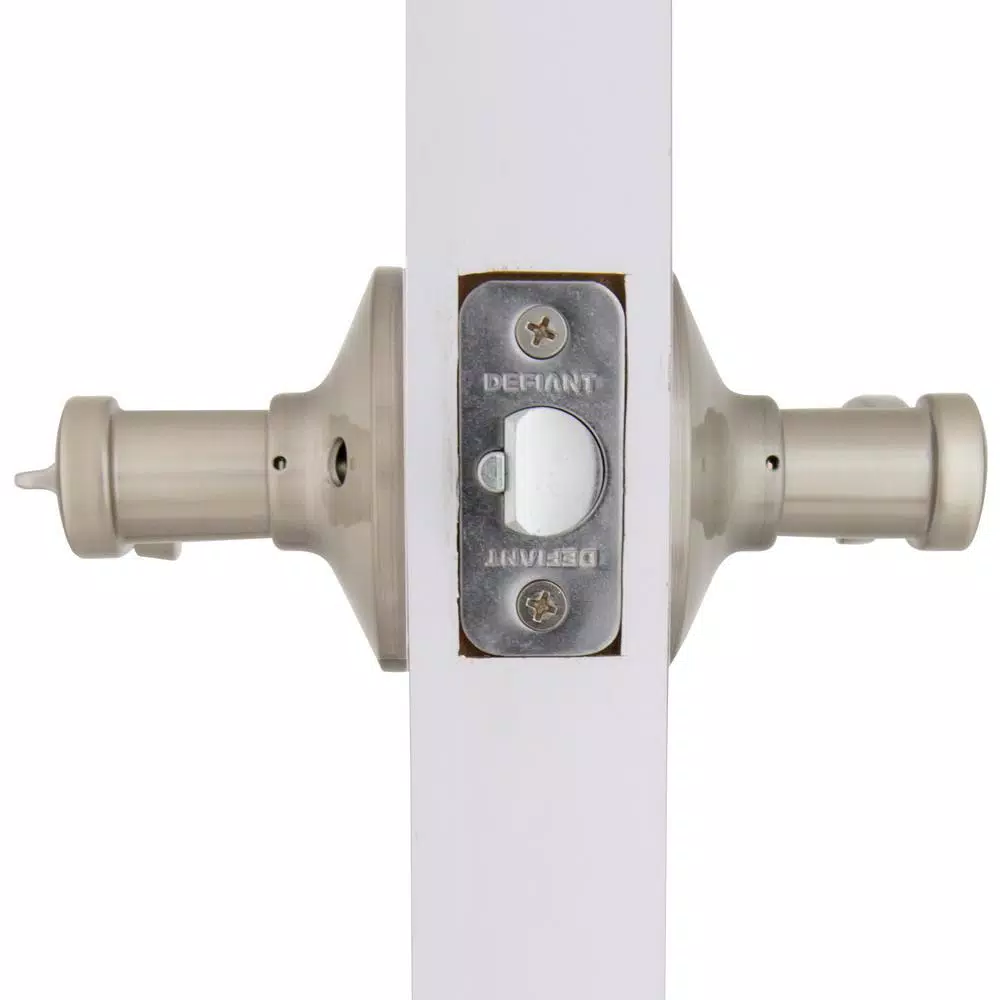 Defiant Scroll Keyed Entry Door Lever, Satin Nickel