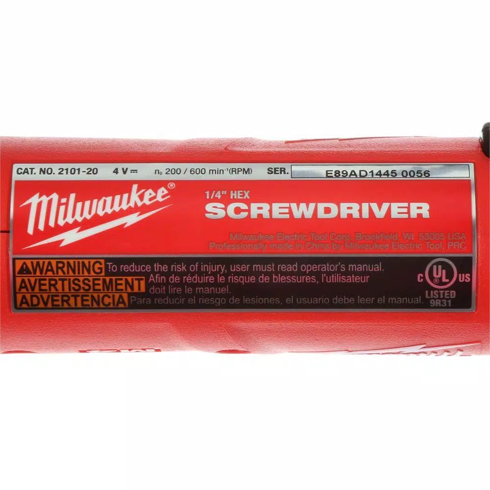 Milwaukee M4 4V Lithium-Ion Cordless 1/4 in. Hex Screwdriver 2-Battery Kit