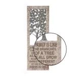 LITTON LANE 12 x 36 in. Shabby Chic Family Branches Inspirational Quote Wall Decor, Rustic Abstract Tree Art thumbnail 5