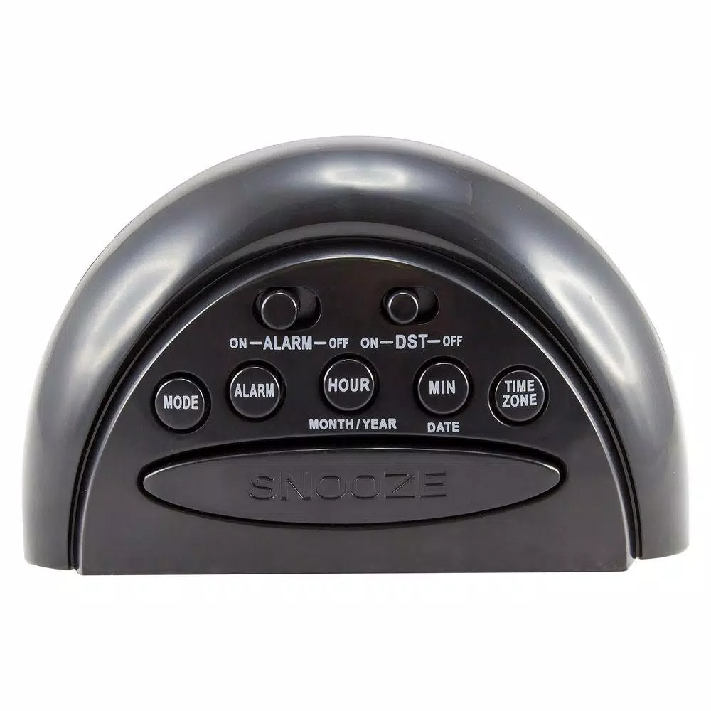 La Crosse Technology Insta-Set Digital LCD Alarm Clock with Calendar and Backlight, Black