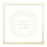 Petal Lane Home Stay Kind And Extra Sparkly Magnetic Memo Board with Gold Frame thumbnail 1