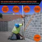Johnson 40-6705 Red Beam Rotary Laser Detector with Grade Rod Clamp thumbnail 2