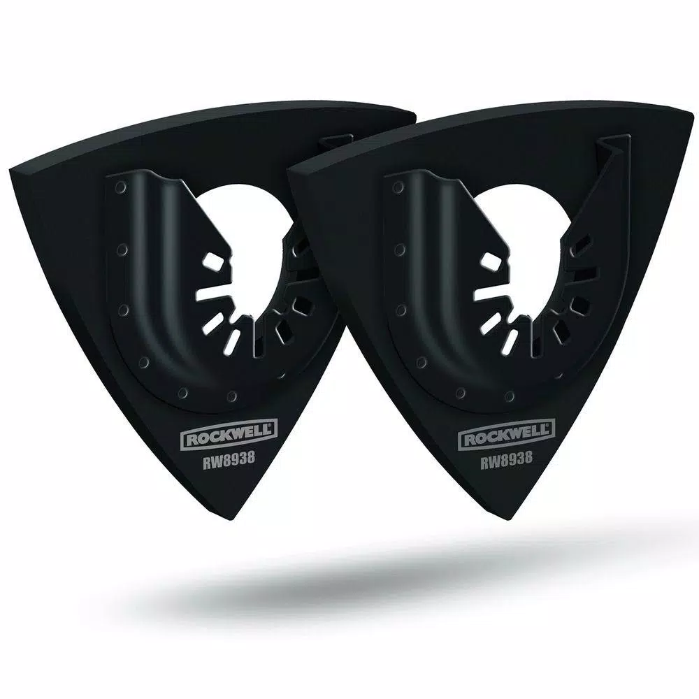 Rockwell Sonicrafter Perforated Sanding Pad 2-Pack - Universal Fit Triangular Oscillating Tool Attachment