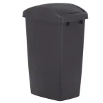 Rubbermaid 12.5 Gal. Black Swing Top Plastic Wastebasket thumbnail 3
