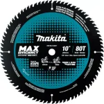 Makita 10 in. 80T Carbide-Tipped Max Efficiency Miter Saw Blade thumbnail 1