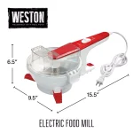Weston Electric 7-Cup 2-Speed Food Mill, White thumbnail 2