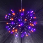 HOLIDYNAMICS HOLIDAY LIGHTING SOLUTIONS 16 in. Orange and Purple LED Spritzer Halloween Yard Decoration thumbnail 2