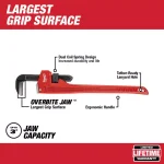 Milwaukee 24 in. Steel Pipe Wrench with Overbite Jaw Design thumbnail 2