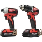Milwaukee M18 18V Brushless Cordless Compact Drill and Impact Driver Combo Kit (2-Tool) with (2) 2.0Ah Batteries thumbnail 14