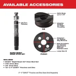 Milwaukee M18 FORCE LOGIC 10 Ton Knockout Tool Kit with Bonus Impact Driver and Step Bits thumbnail 9