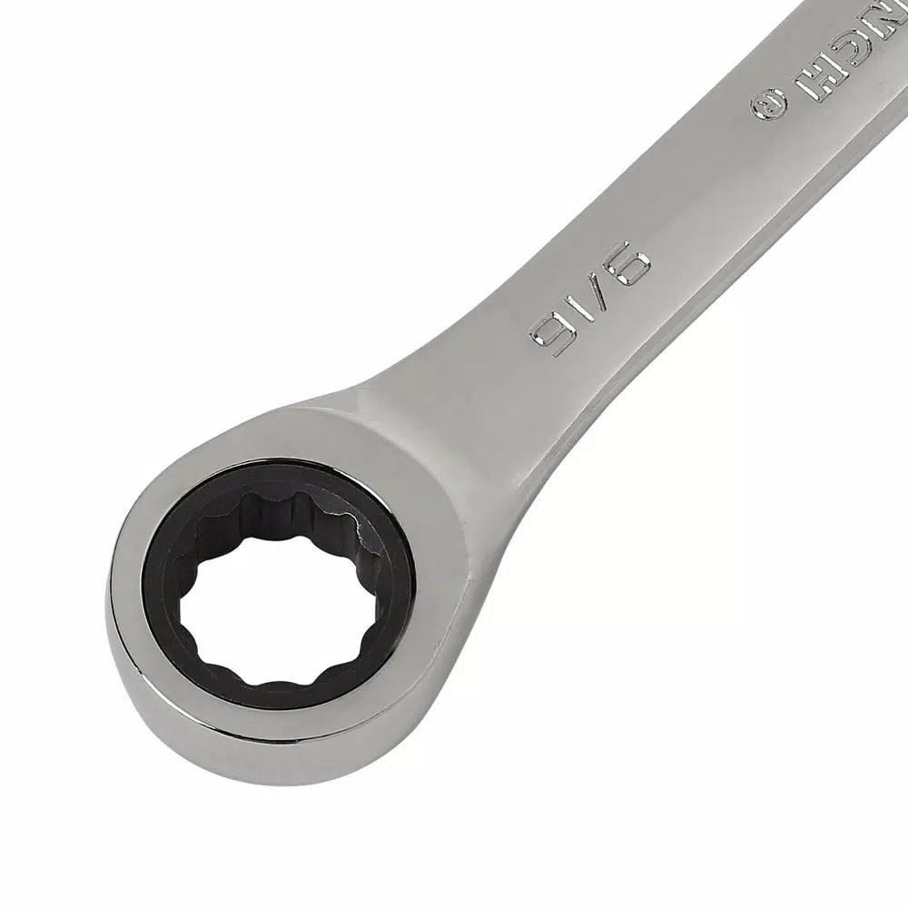 GearWrench 9/16 in. Combination Ratcheting Wrench, 12-Point, Chrome Finish
