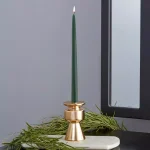 ROOT CANDLES A.I. Root 12 in. Dark Green Dipped Taper Dinner Candles, Beeswax Enriched (Box of 12) thumbnail 1