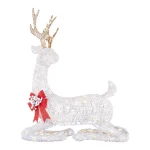 Home Accents Holiday 3.5 ft Polar Wishes White LED Lying Deer Yard Decoration thumbnail 1