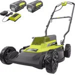 RYOBI 40V 18 in. 2-in-1 Cordless Lithium-Ion Walk Behind Push Mower with (2) 4 Ah Batteries and Charger thumbnail 1