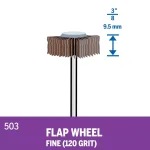Dremel 3/8 in. 120-Grit Sanding Flapwheel for Wood, Metal, Rubber, and Plastic thumbnail 3