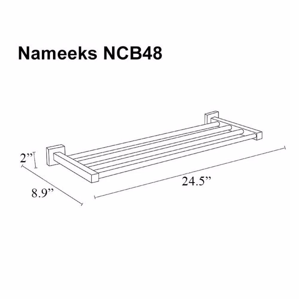 Nameeks General Hotel Wall Mounted Towel Train Rack, Chrome
