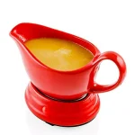 Ovente 16 oz. Red Electric Gravy Warmer with Detachable Ceramic Boat thumbnail 4