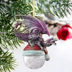 Design Toscano North Pole Dragon Holiday Ornament, Artist Liam Manchester, 6.5 in. thumbnail 5