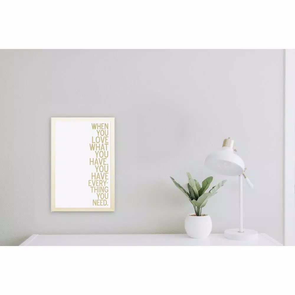 Petal Lane Home Gold Frame Magnetic Memo Board - When You Love Have Canvas Wall Decor