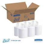 Scott Roll Control Center-Pull White Paper Towels, 8 x 12 in, 700 Sheets per Roll, 6 Rolls per Carton thumbnail 2