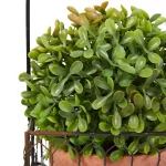 Pure Garden 9.5 in. Faux Boxwood Topiary Arrangement with Decorative Metal Wire Baskets (Set of 3) thumbnail 3