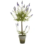 Nearly Natural 34 in. Artificial Lavender Topiary Tree in Clay Planter thumbnail 1