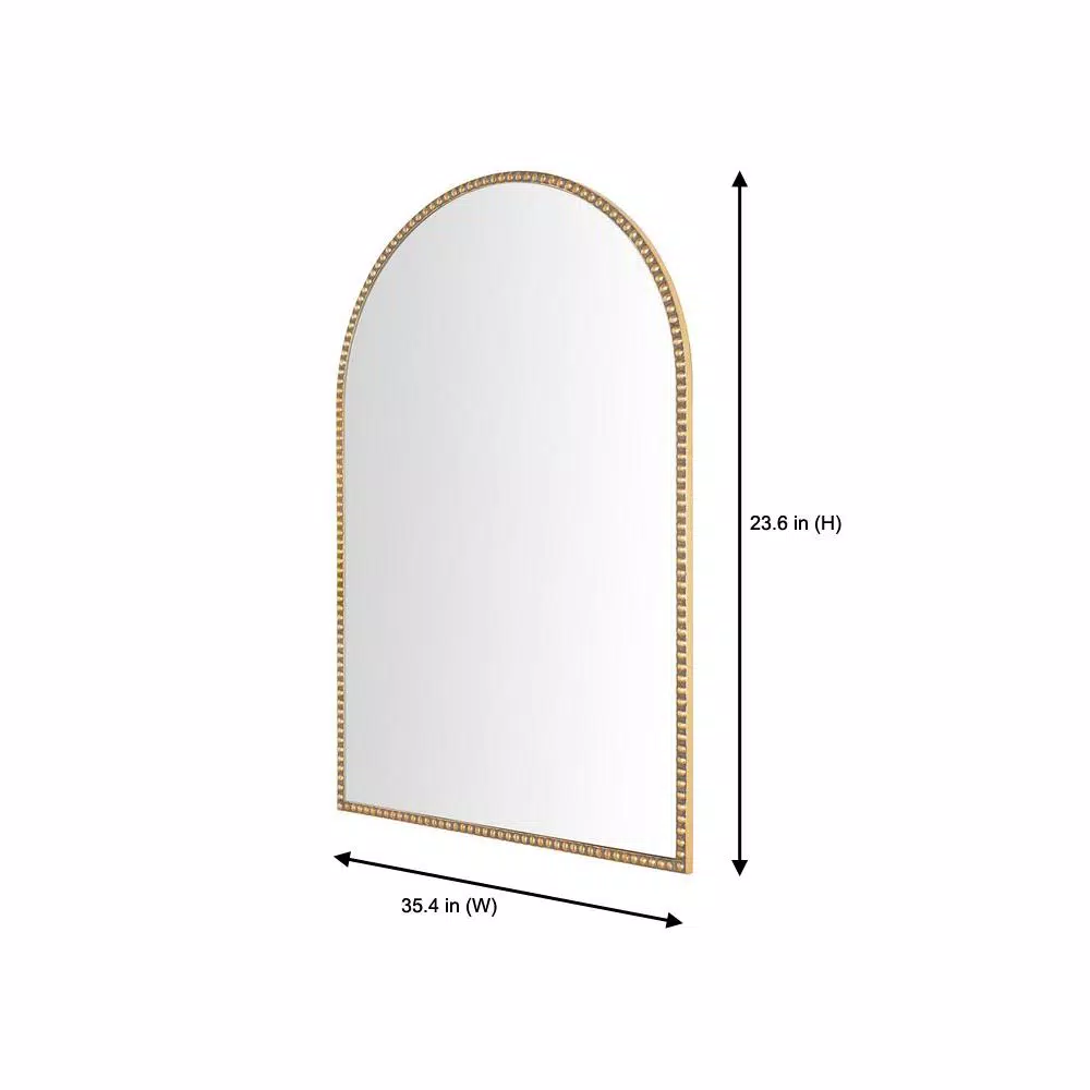 Home Decorators Collection Medium Arched Gold Antiqued Classic Accent Mirror