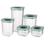 BergHOFF Leo 5-Piece Smart Seal Food Container Set - Mint thumbnail 1