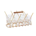 Libbey 8-Piece Glass and Metal Entertaining Set with Caddy and Serving Spoons thumbnail 2