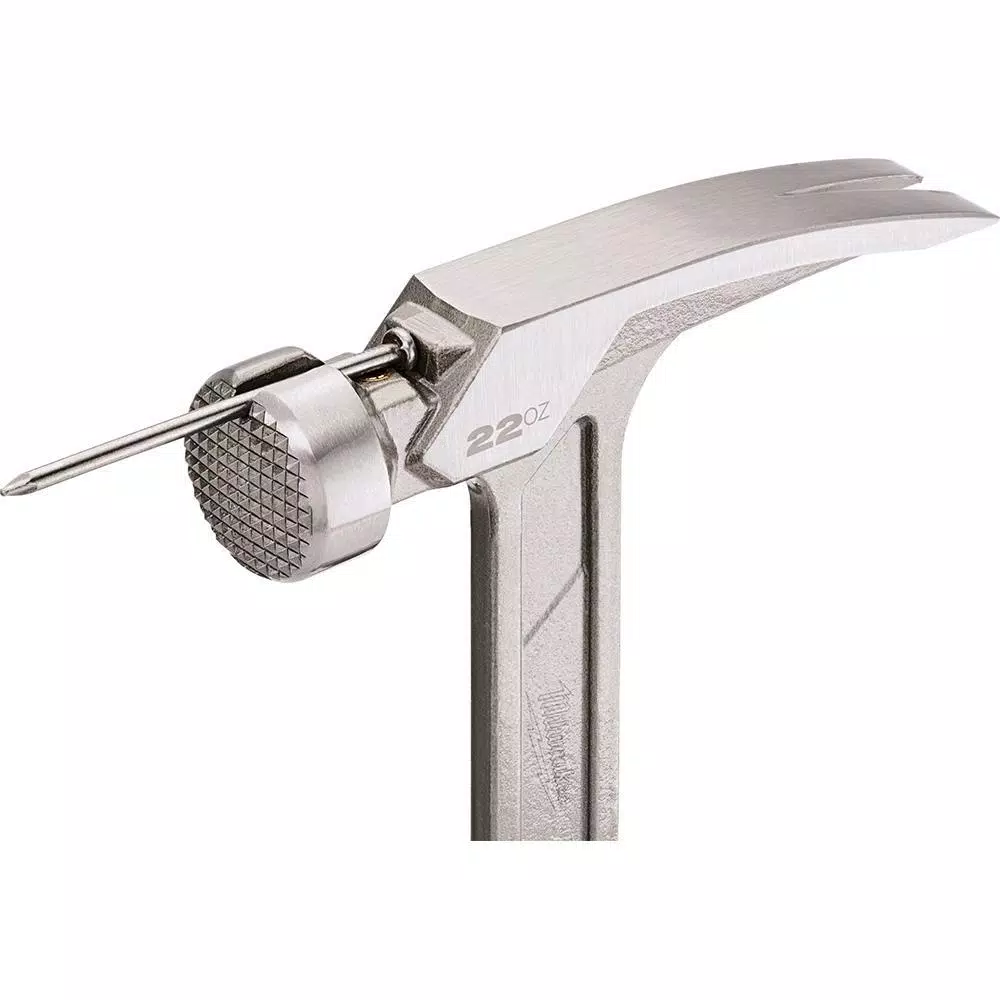 Milwaukee 22 oz. Milled Face Framing Hammer with Shockshield Grip and Hammer Loop