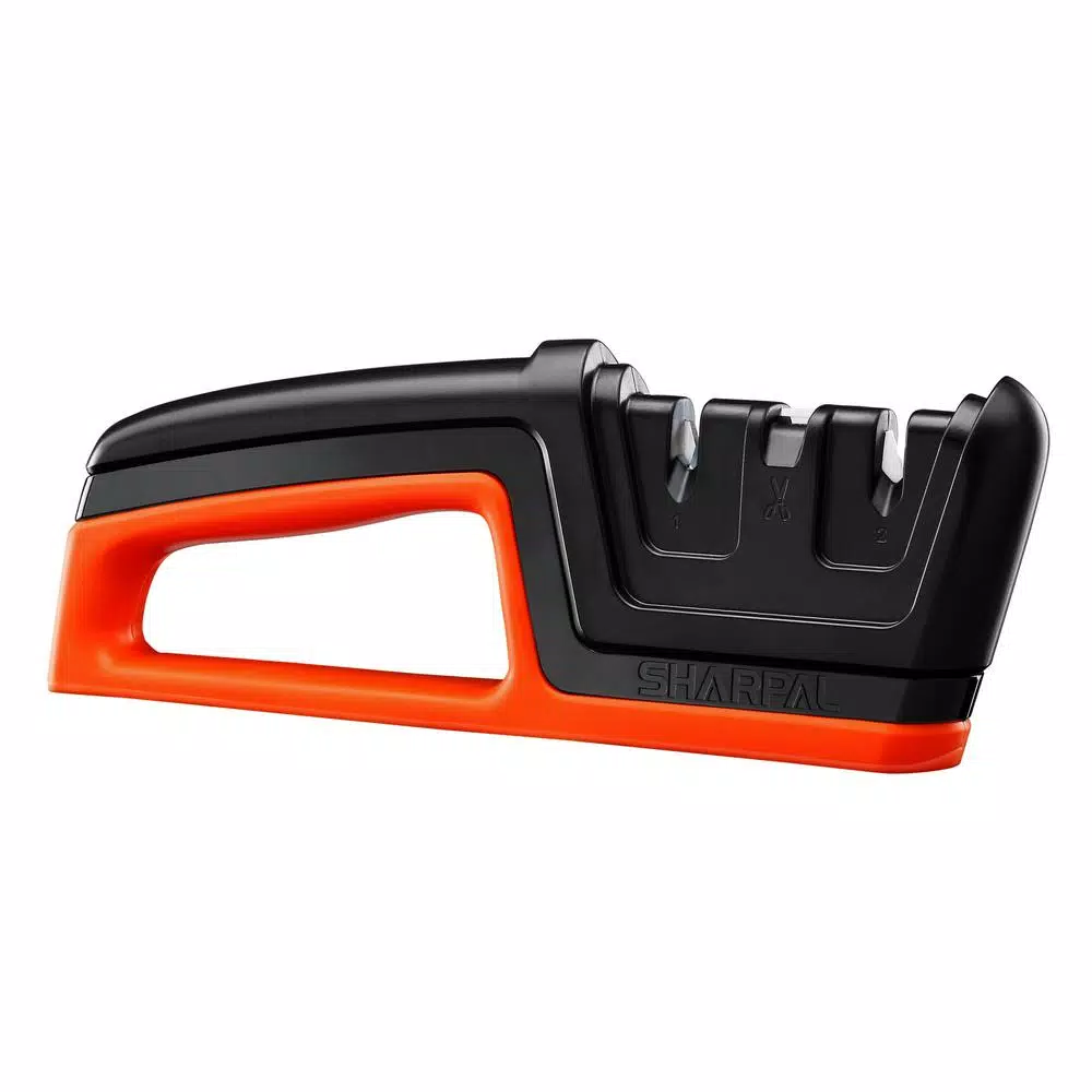 Sharpal 206N Knife and Scissors Sharpener - Two-Stage Manual Handheld Sharpener