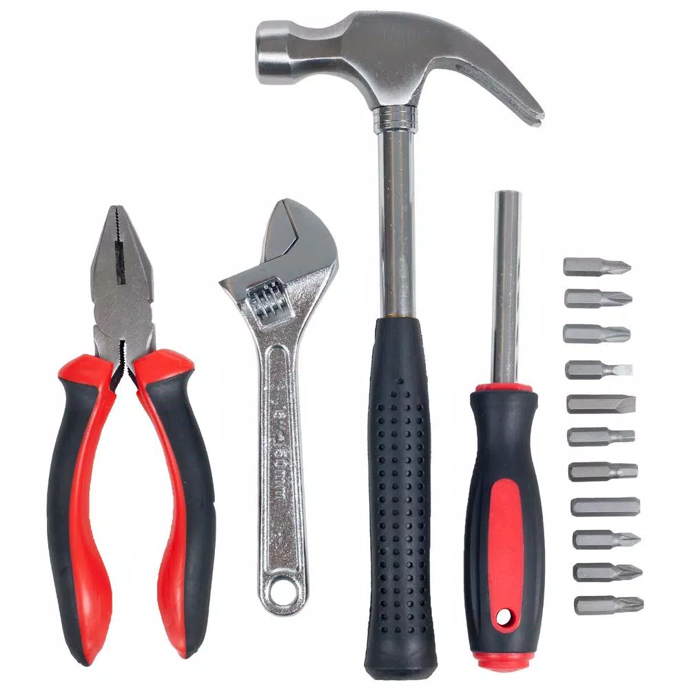 Stalwart 15-Piece Household Hand Tool Set with Carrying Case
