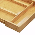 Furinno DaPur Natural Bamboo Expandable Drawer Organizer with Cutlery Storage thumbnail 2