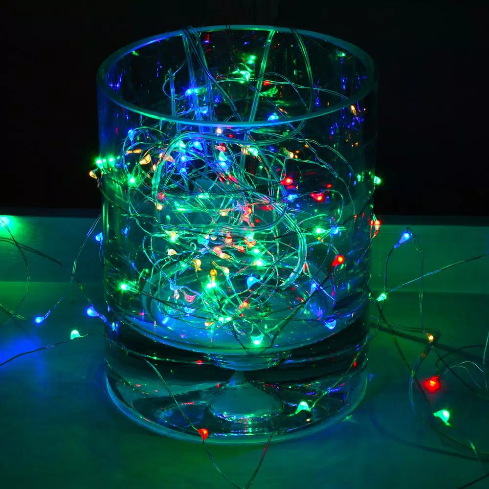 LUMABASE 6-Pack Multi-Color LED Fairy String Lights, 20-Light Waterproof Battery Operated Micro Dot Lights